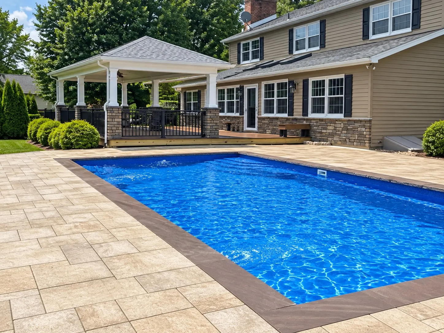 Poolside paver design inspiration